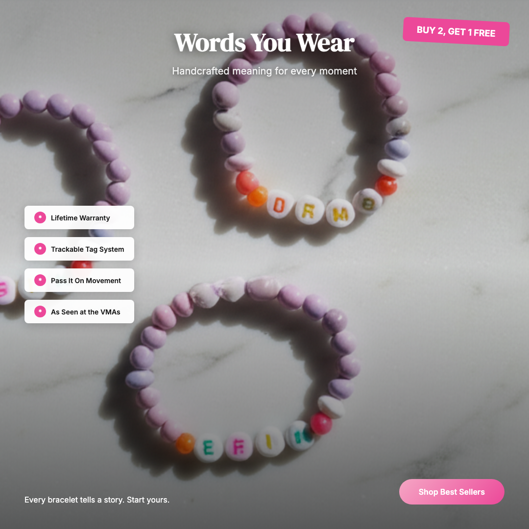 Product Feature - Words You Wear